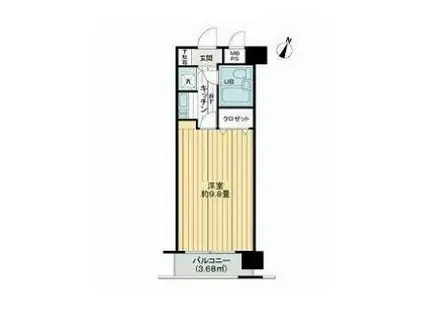 ライオンズプラザ大宮第2(1K/6階)の間取り写真