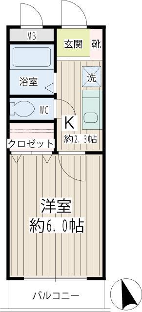COMESTA(1K/3階)の間取り写真