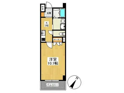 プリマヴェーラ(1K/5階)の間取り写真