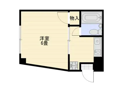 コーポ種子田(1K/4階)の間取り写真