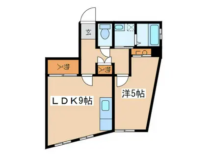 アールズコート(1LDK/1階)の間取り写真