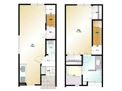 D-BOX諸江(1LDK/1階)の間取り写真