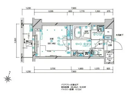 メインステージ板橋本町駅前II(1K/10階)の間取り写真