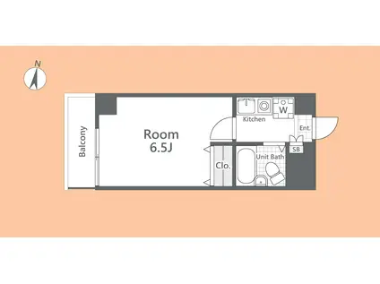 サンフレグランス(1K/1階)の間取り写真