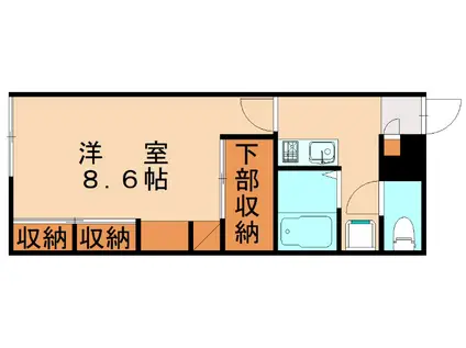 レオパレスエクレール(1K/1階)の間取り写真