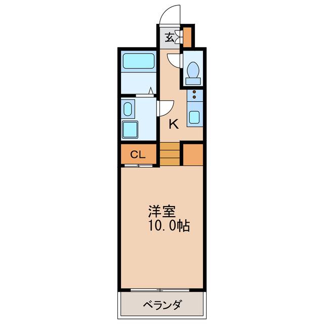 ドゥーエ千種(1K/13階)の間取り写真