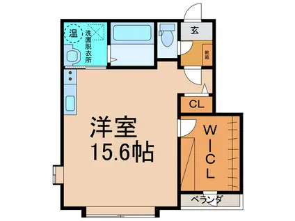 グリーンロード(ワンルーム/1階)の間取り写真