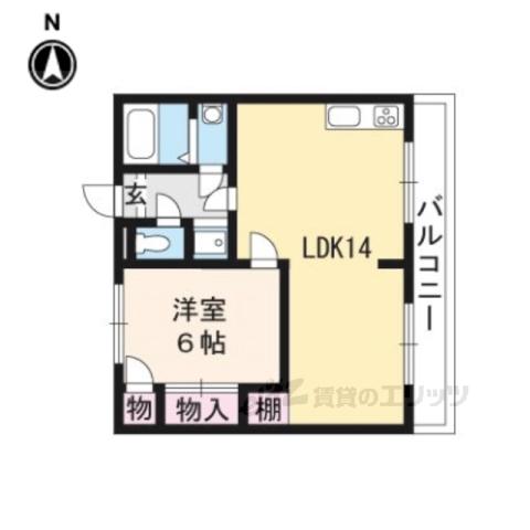 リーベンハイム(1LDK/2階)の間取り写真