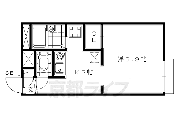 レオパレスMIYUKI(1K/2階)の間取り写真