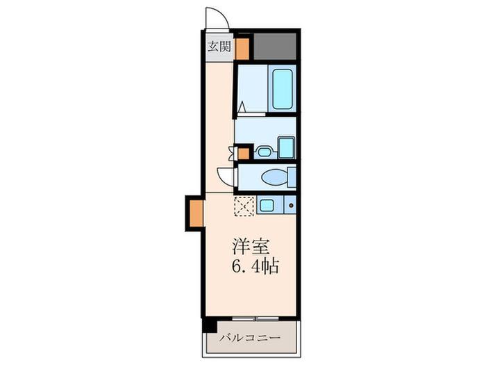 ロジェマンヴェール(ワンルーム/5階)の間取り写真