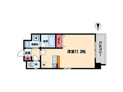 アーバンフラッツ上町(ワンルーム/11階)の間取り写真