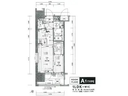 グランフォーレ箱崎プレミア(1LDK/9階)の間取り写真