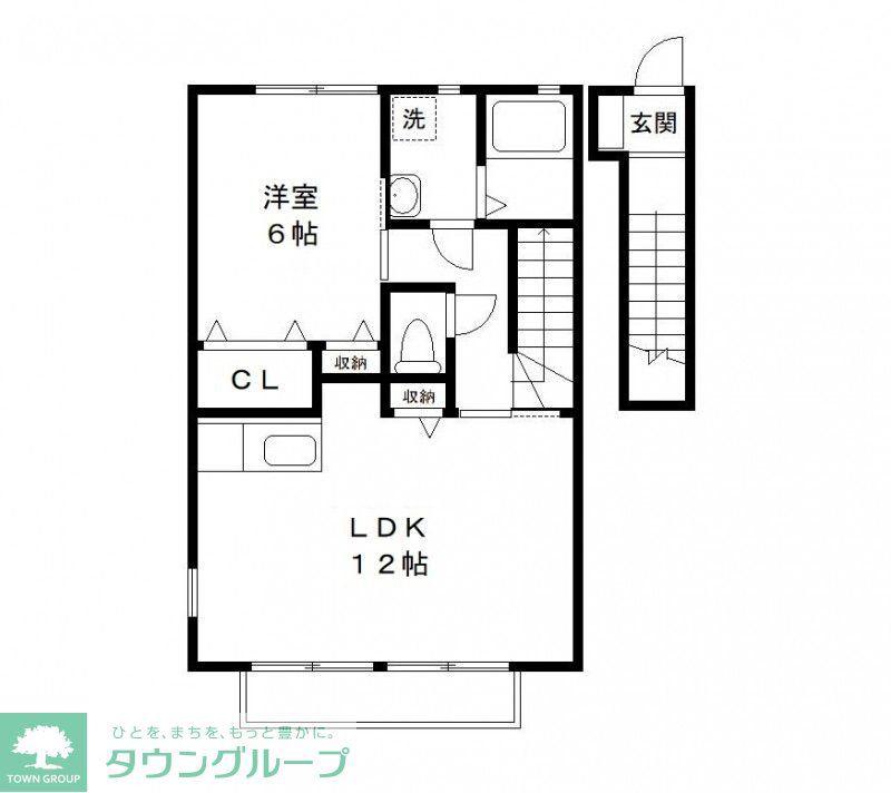 TETTI VERDI II(1LDK/2階)の間取り写真