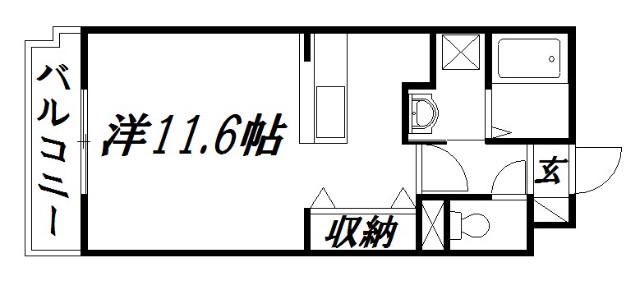 アドバンシティマルモ(ワンルーム/2階)の間取り写真