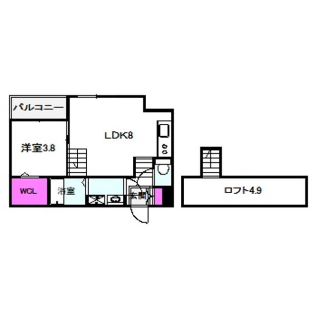 サクラティアラ(1LDK/1階)の間取り写真