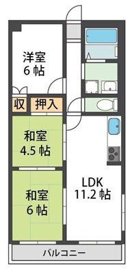 パークヒルズ(3LDK/3階)の間取り写真