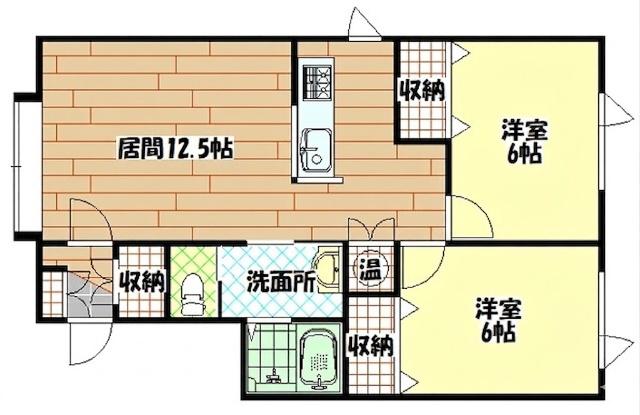 ALTO9(2LDK/1階)の間取り写真
