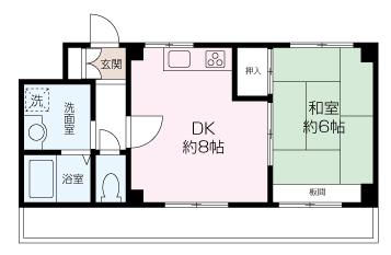 エムアイビル(1DK/3階)の間取り写真