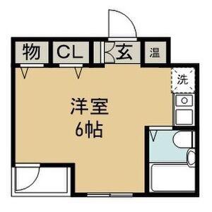エレガンス宮町(ワンルーム/4階)の間取り写真