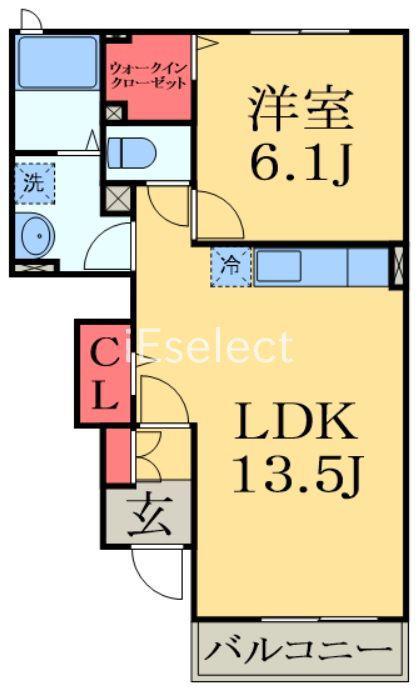 JR総武本線 榎戸駅(千葉) 徒歩17分 2階建 築14年(1LDK/1階)の間取り写真
