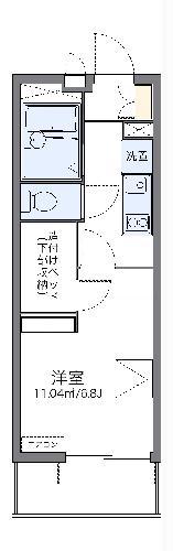 レオパレスアルカディア北矢名(1K/3階)の間取り写真