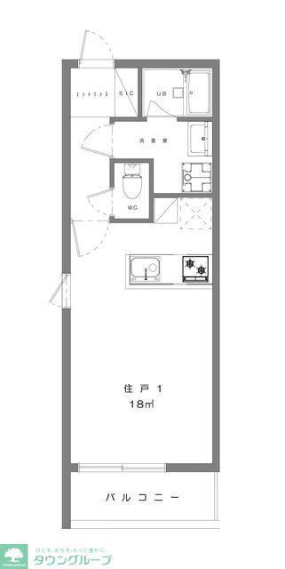 プレシャス千歳台(ワンルーム/2階)の間取り写真