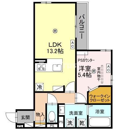 スペチアーレ赤川(1LDK/3階)の間取り写真