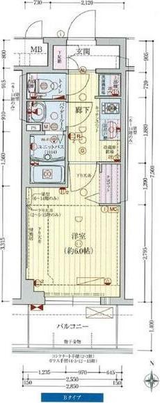 プレサンス新大阪ストリーム(1K/10階)の間取り写真
