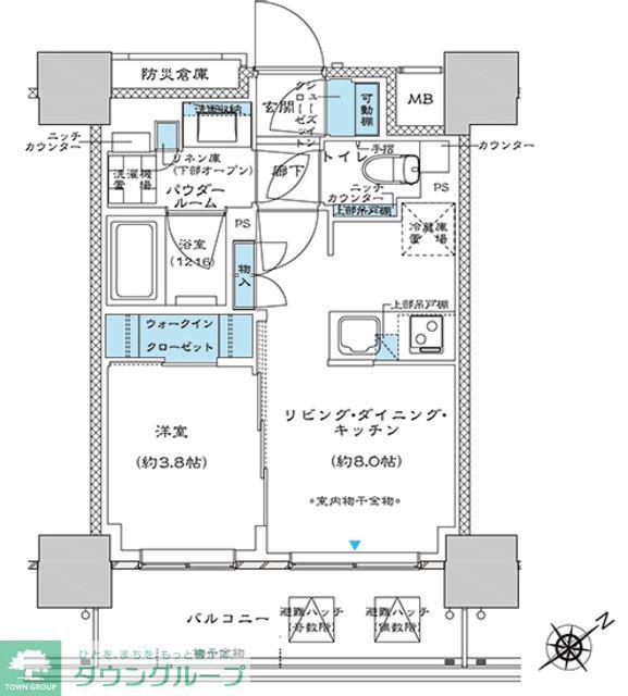 プレミスト板橋(1LDK/8階)の間取り写真