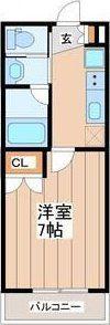 ノースグランデ(1K/3階)の間取り写真