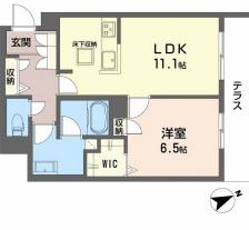 CASA PINOV(1LDK/2階)の間取り写真