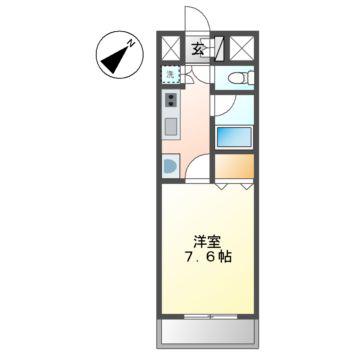 CITY SPIRE 名駅北(1K/8階)の間取り写真