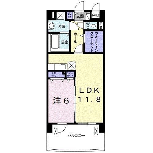 ノースグランパス(1LDK/5階)の間取り写真