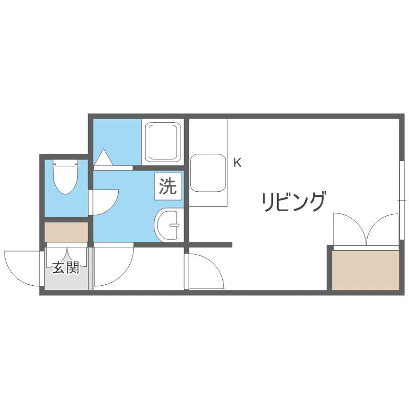 サンハイツ(ワンルーム/2階)の間取り写真