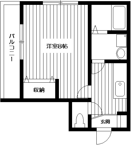 アメニティ多摩川(1K/3階)の間取り写真