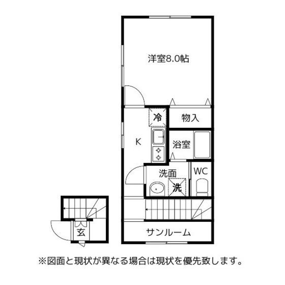 アバンティ上田島(1K/2階)の間取り写真