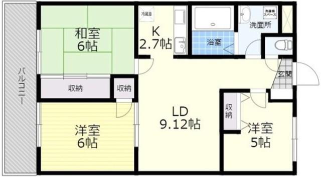 サイレントヒルズ城(3LDK/3階)の間取り写真