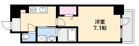 グランエッセ(1K/10階)の間取り写真