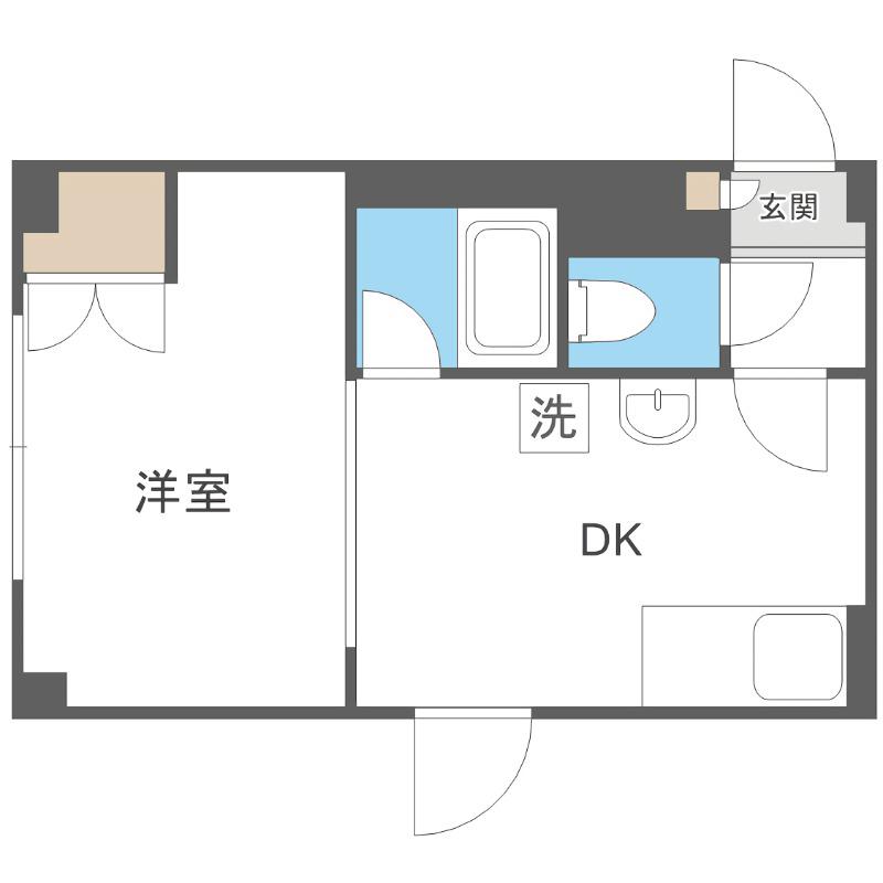 ラフォーレ本郷3(1DK/2階)の間取り写真