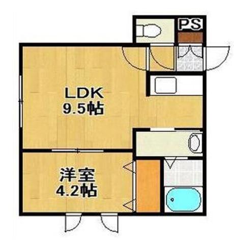 KORAT(1LDK/2階)の間取り写真
