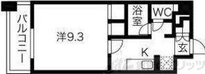 グランシャルマン新大阪(1K/4階)の間取り写真