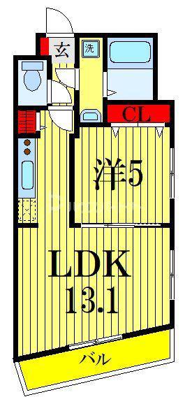 VERONA JEUNESSE(1LDK/3階)の間取り写真