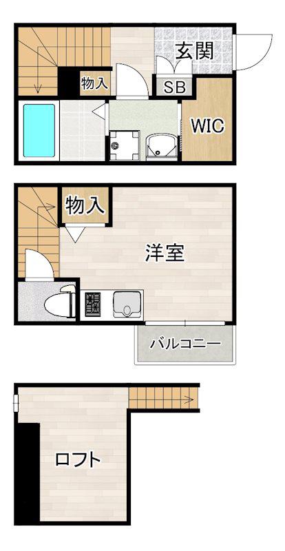 AXIS(1K/1階)の間取り写真