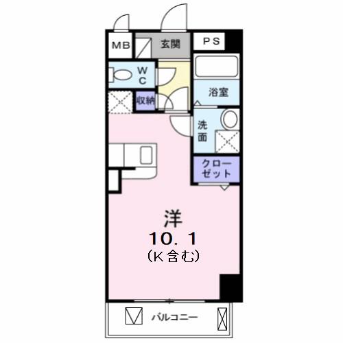 シトラセイトマンション(ワンルーム/2階)の間取り写真