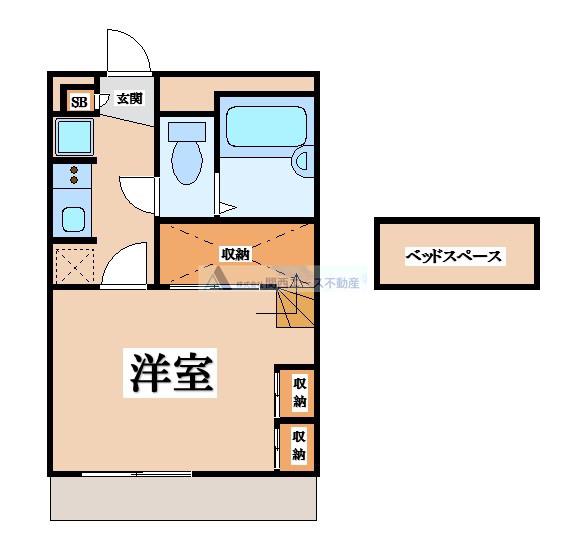 レオパレス中垣内(1K/2階)の間取り写真