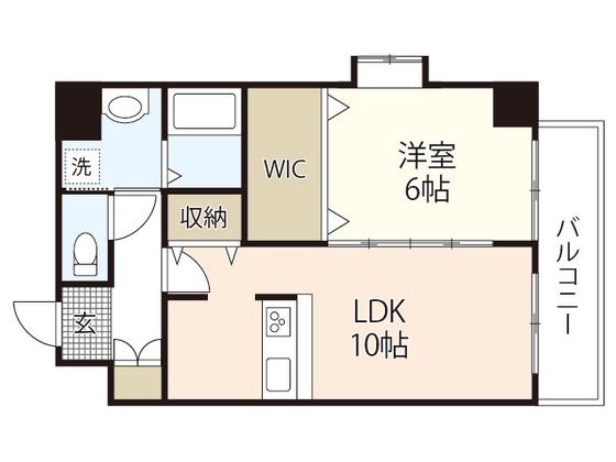 UNITY舟入(1LDK/8階)の間取り写真