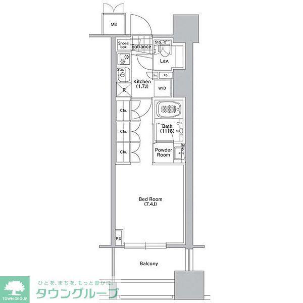 コンフォリア渋谷ウエスト(1K/3階)の間取り写真