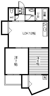 エスペランザ(2LDK/2階)の間取り写真