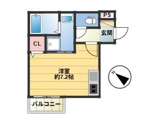 THE NOBLES 諸岡(ワンルーム/1階)の間取り写真