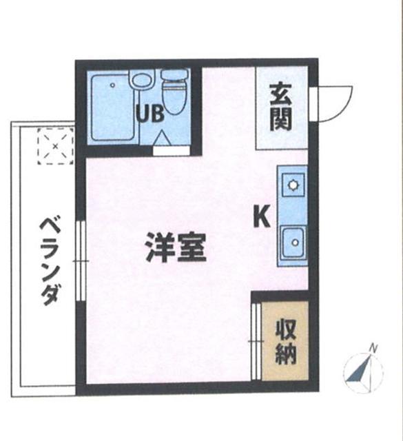セントラルハイム(ワンルーム/2階)の間取り写真
